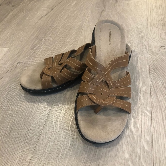 Croft and barrow slides tan size 7.5 - Picture 1 of 6